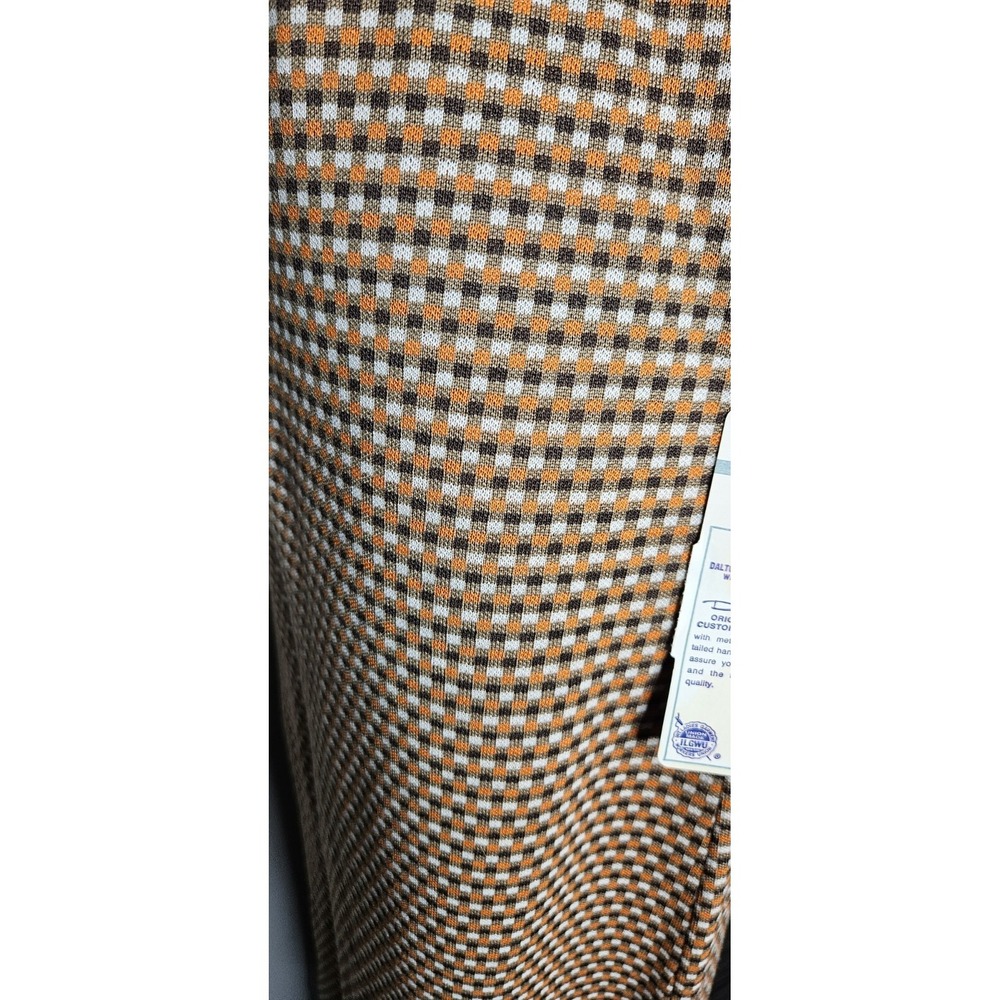 VTG 1970s NWT Dalton Brown Orange Plaid Maxi Skirt - Picture 5 of 7